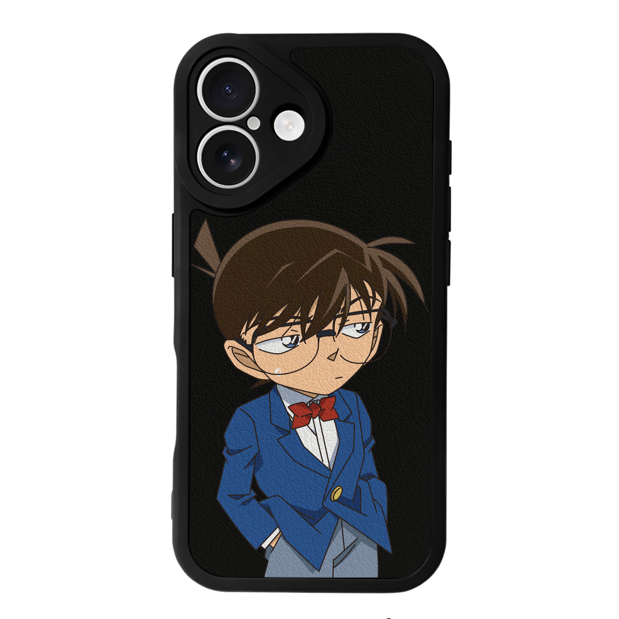 （画像用） 名探偵コナン 江戸川 コナン Detective Conan Conan Edogawa 【iPhone 16シリーズ対応】シリコンスマホケース（レザー調） 材質：シリコン